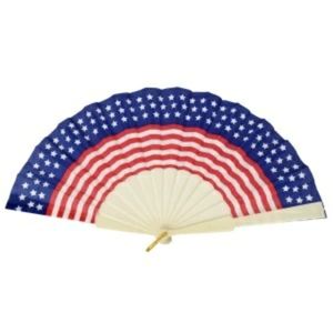 4th of July Fan made of plastics and thin fabric